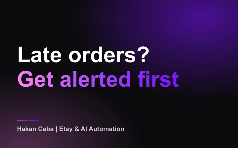 Late Etsy and Amazon Orders: Set Up Alerts