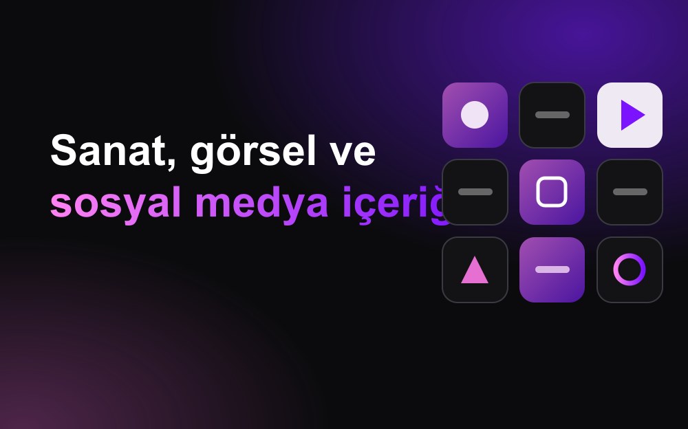 Sanat, görsel ve sosyal medya içerik kutuları